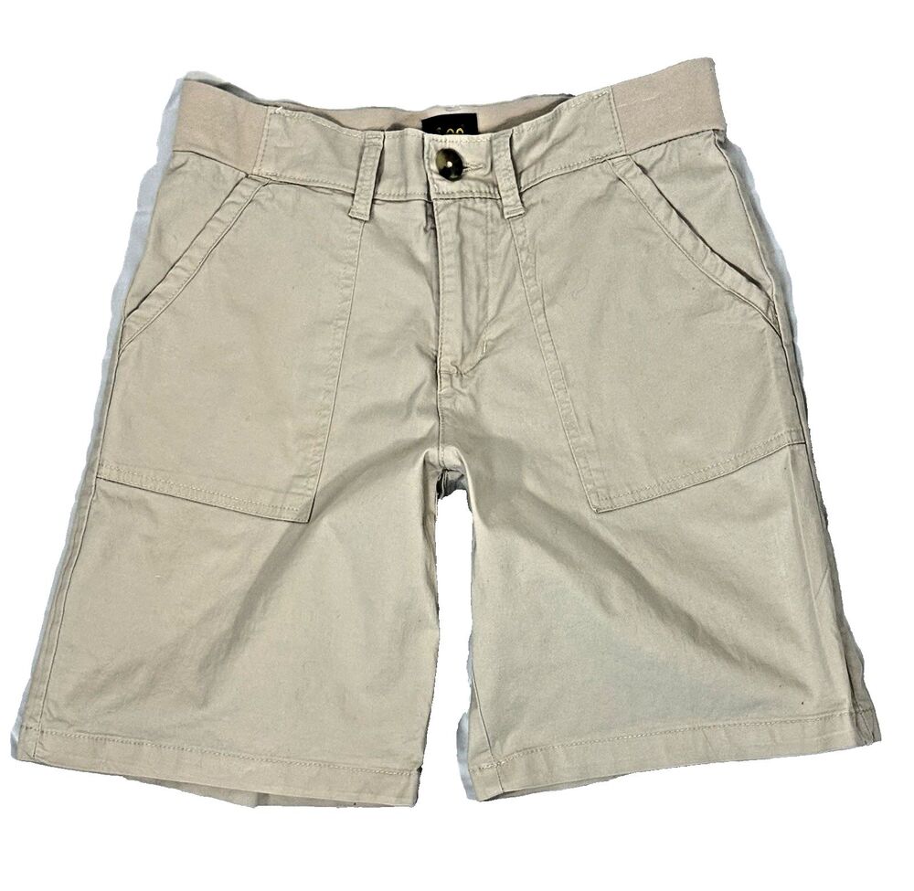 Lee Womens 4 Ultra Lux Flex-To-Go Utility Bermuda Shorts Greige Cotton Stretch